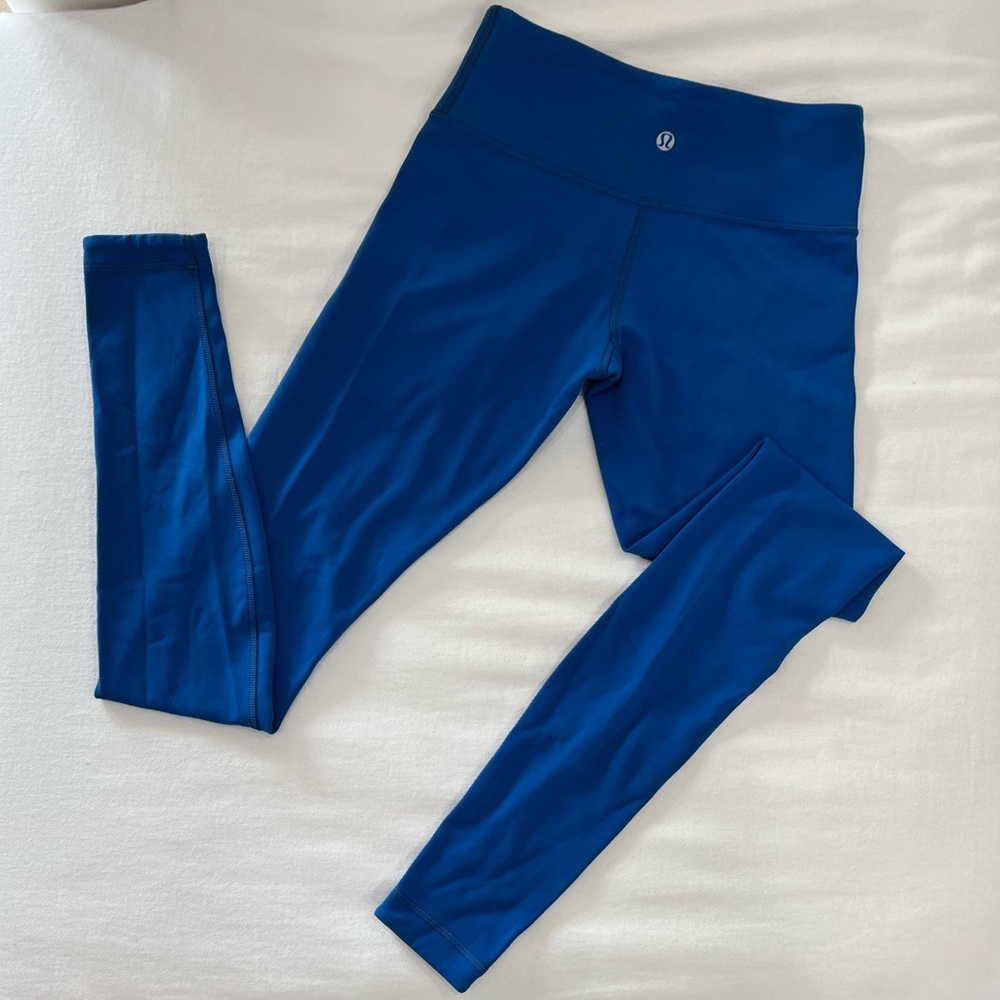 Lululemon Blue Wunder Under High-Rise Leggings